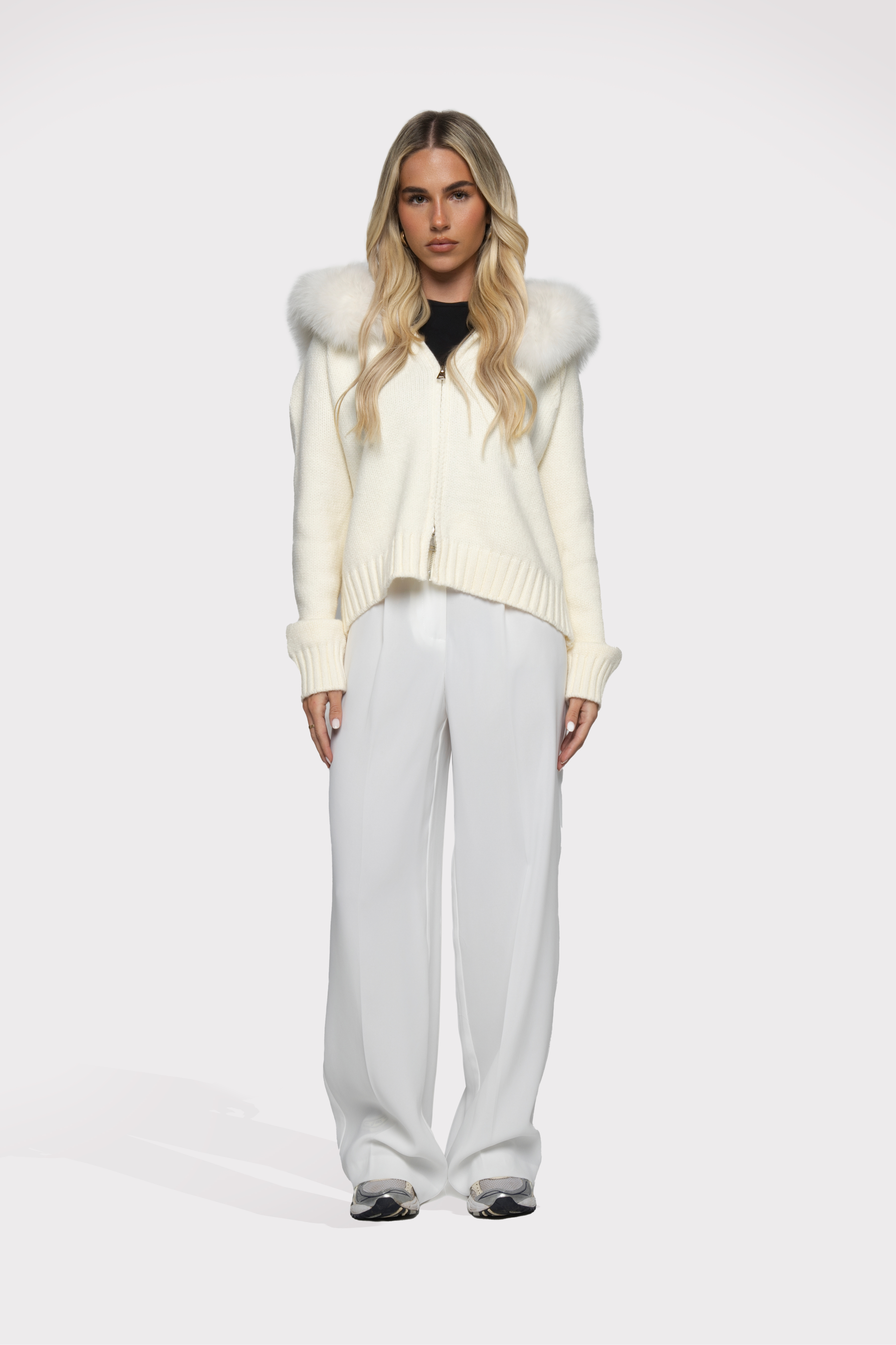 Velvety Cardigan - White