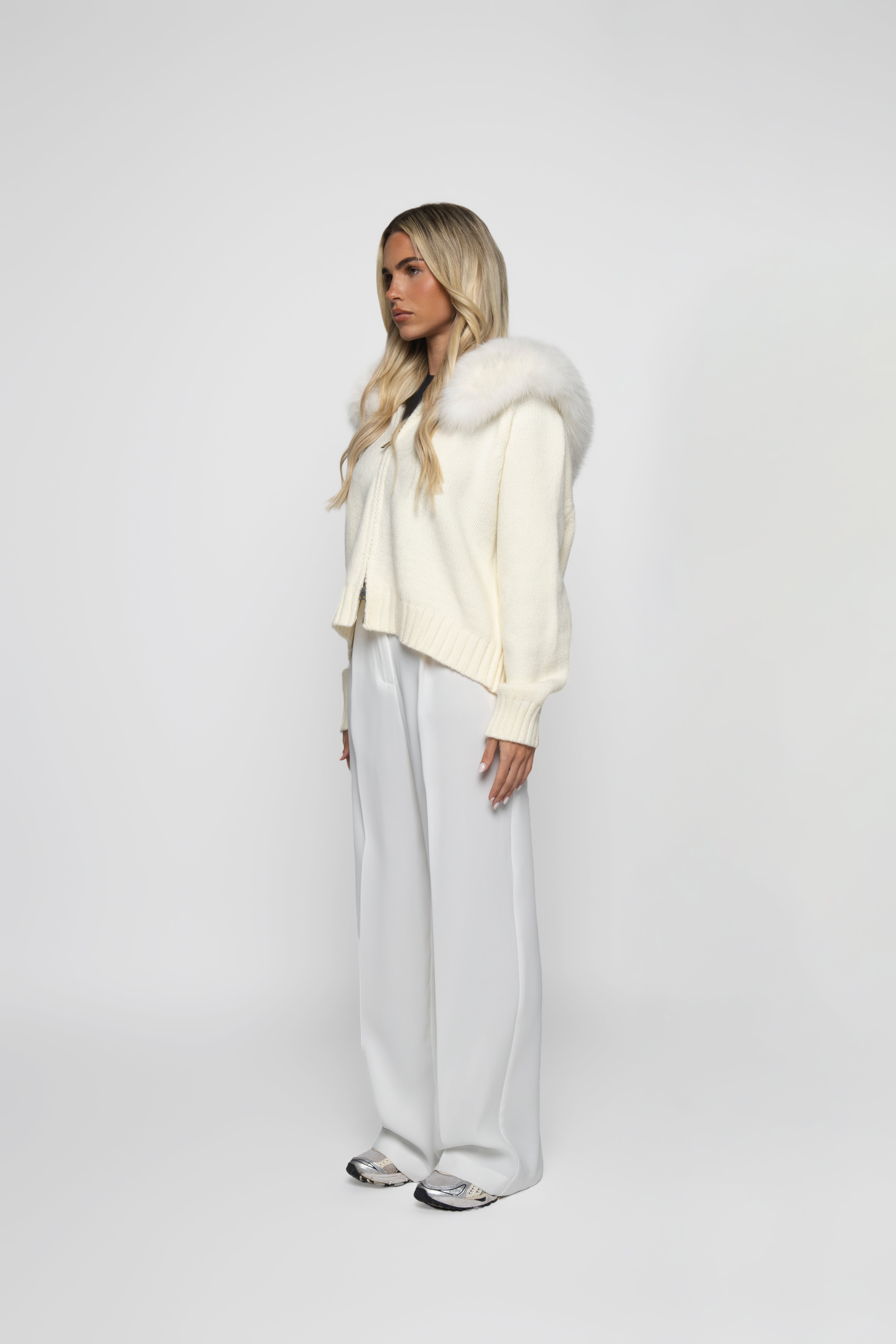 Velvety Cardigan - White
