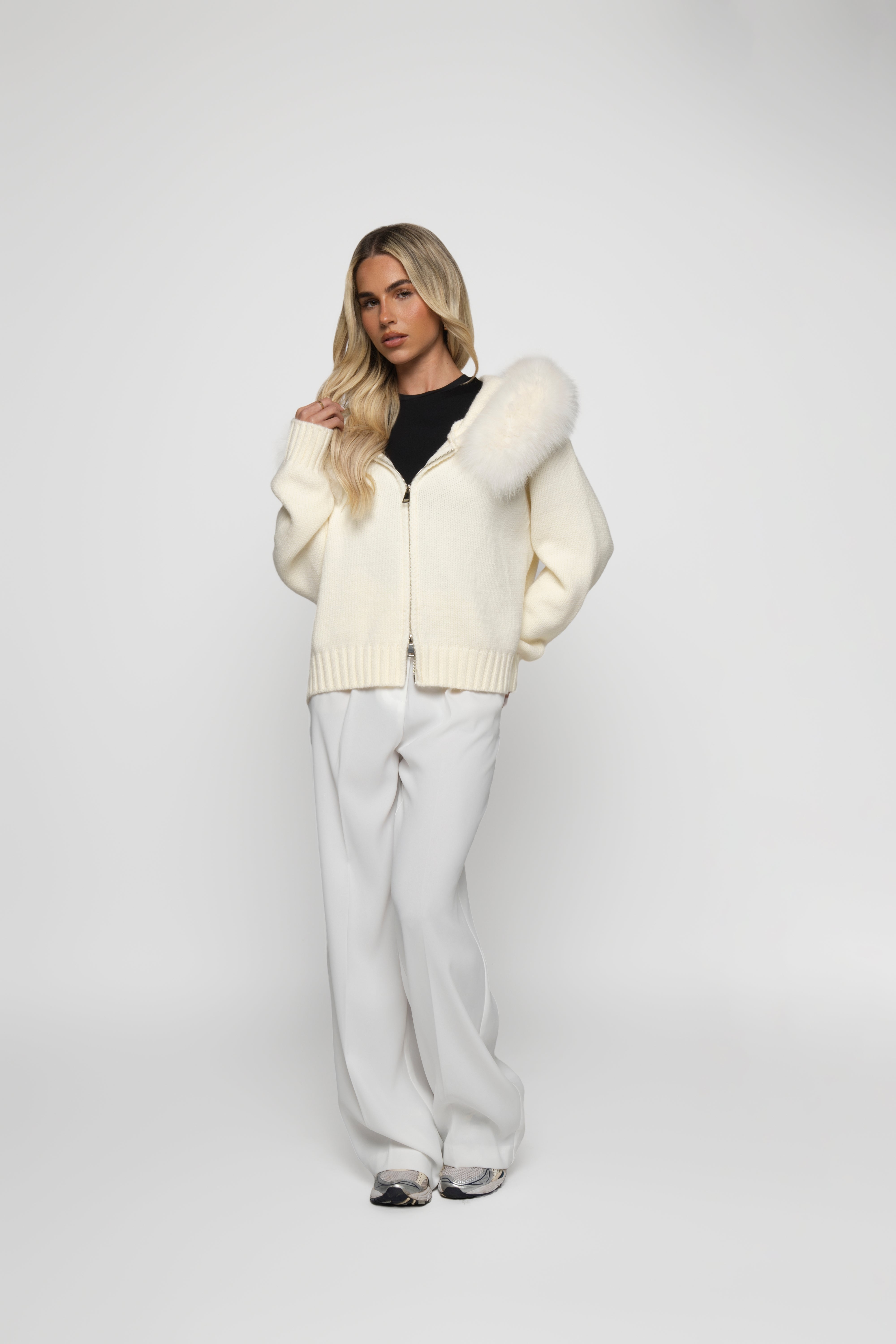 Velvety Cardigan - White