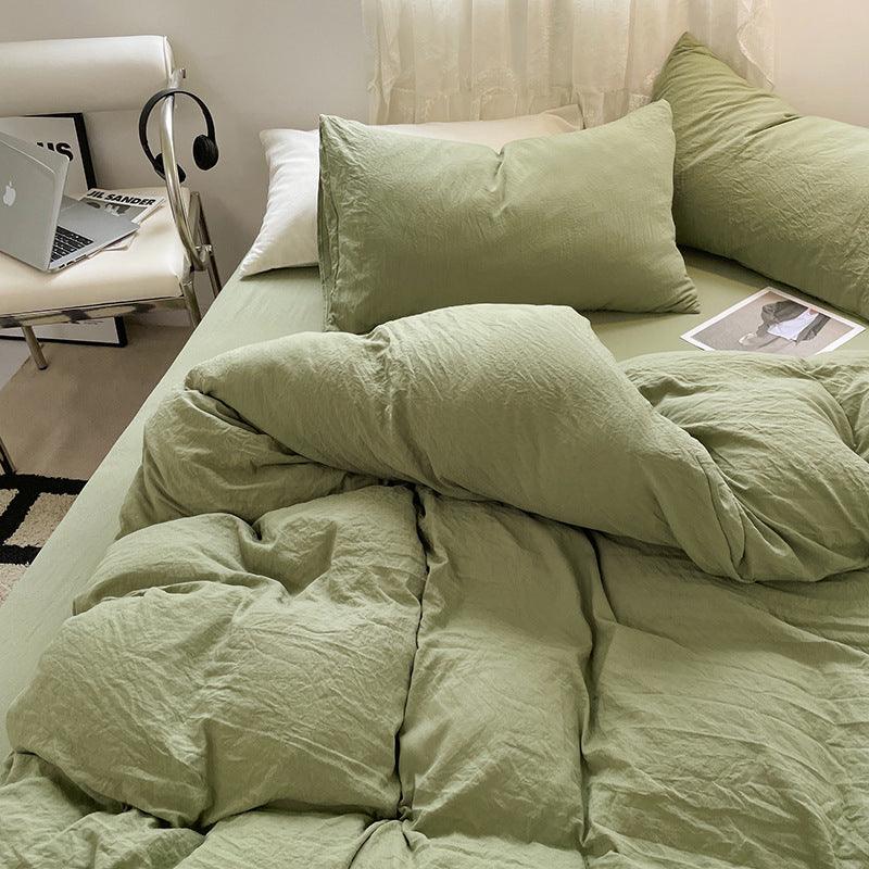 Solid Washed Cotton Duvet - Matcha