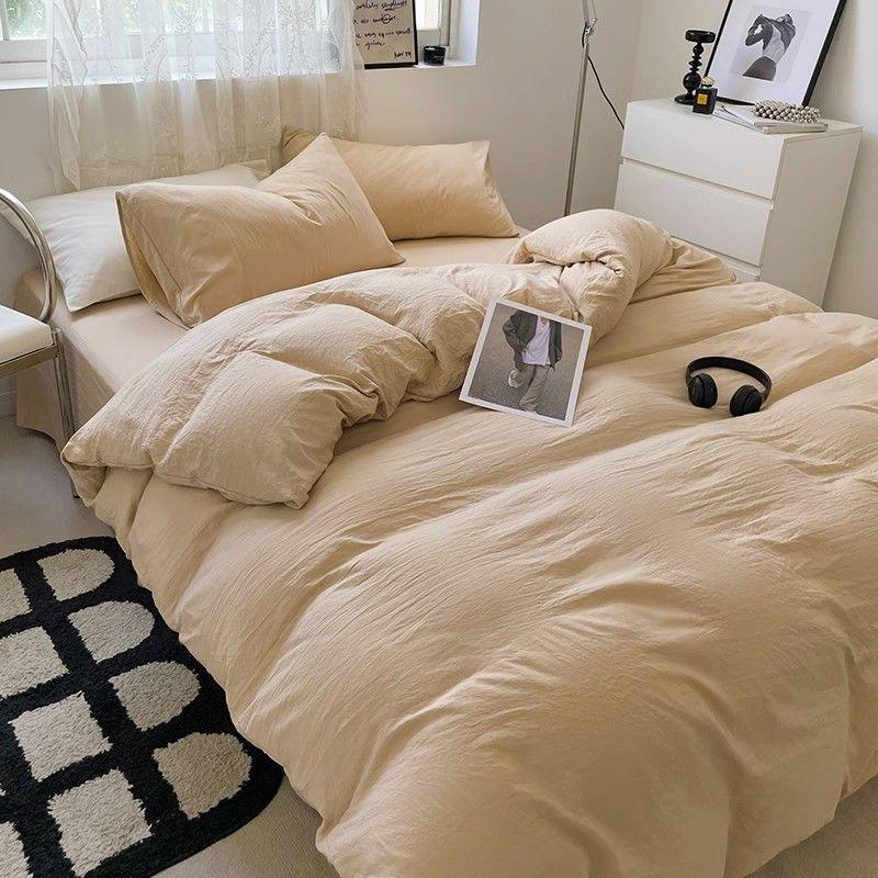 Solid Washed Duvet Set - Vanilla
