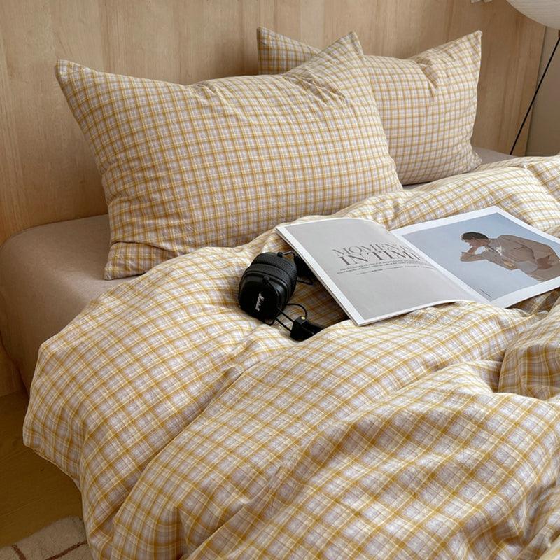 Checkered Duvet Set - Limoncello