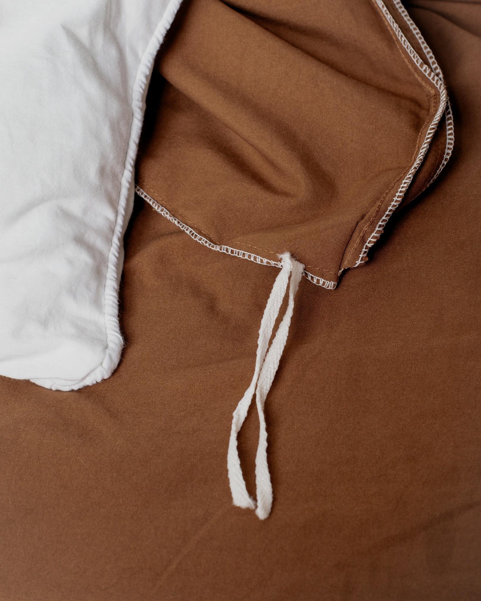 Solid Washed Duvet - Brown