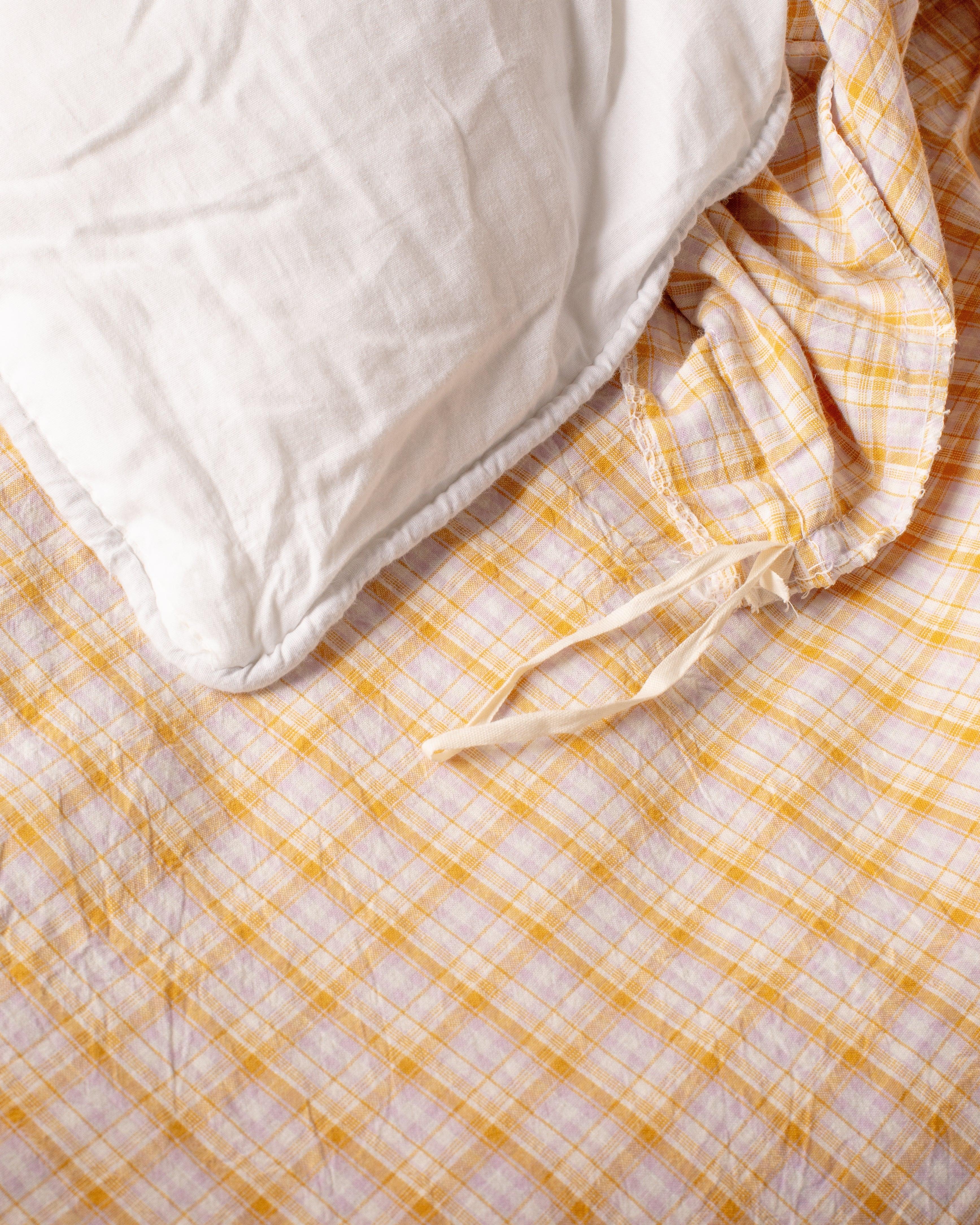 Checkered Duvet Set - Limoncello